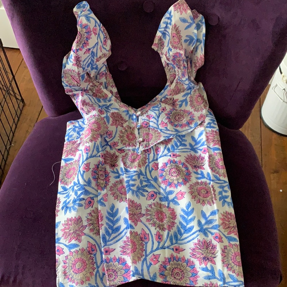 Floral J. CREW Tank Top Blouse